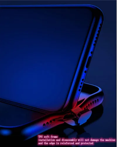 Vista 8 de Funda compatible con iPhone 13 Pro Max colorida y luminosa de vidrio templado, funda protectora para teléfono celular, funda LED brillante de TPU a