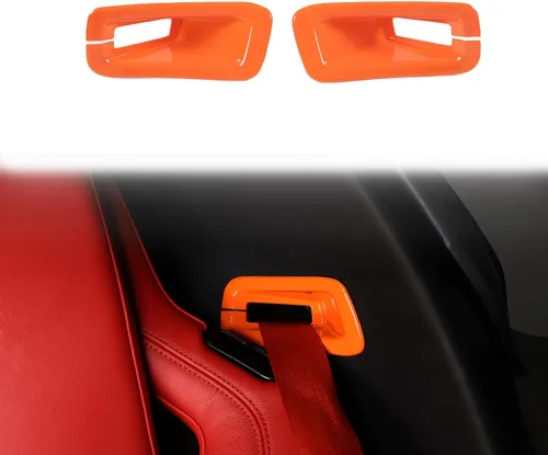 Vista 8 de Daeiclru Funda para cinturón de seguridad de asiento de automóvil compatible con Chevrolet Corvette C8 2020-2023, soportes de cinturón de seguridad