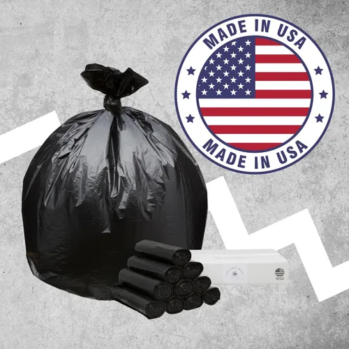 Vista 5 de Top Knot Bags Bolsa de basura de 45 galones, 40 x 46 pulgadas, 1.2 mil, color negro, 100 unidades, 40 galones, 41 galones, 42 galones, 43 galones