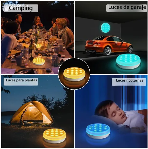 Vista 8 de QOLNBY - Luces de piscina recargables, luces LED sumergibles con control remoto, luces subacuáticas impermeables IP68, luz flotante que cambia de 16
