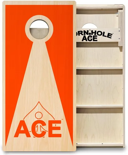 Vista 11 de CornholeAce ACE PRO Tablas de cornhole profesionales de triángulo inverso – ¡sin rebote! Patas anchas triples, madera contrachapada de abedul