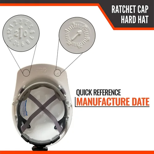 Vista 4 de Casco Malta Dynamics – Casco de construcción y seguridad estilo gorra para hombres y mujeres, sistema de suspensión de 4 puntos, conforme a OSHA