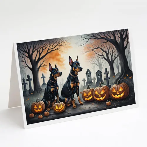Vista 40 de Caroline's Treasures DAC2042GCA7P Golden Retriever - Tarjetas de felicitación y sobres de Halloween espeluznantes, paquete de 8 tarjetas en blanco