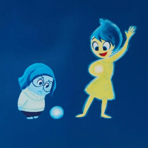 Vista 6 de Loungefly Pixar Moments Inside Out - Bolsa de hombro con doble correa y panel de control, Multi colorido, Mini