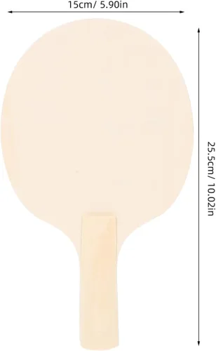 Vista 7 de Paletas de ping pong de madera sin terminar, paquete de 4 hojas de tenis