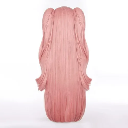 Vista 5 de XiongXiongLe Pelucas de cosplay de anime, Nicole Demara, largo, rosa, ondulado, pelo sintético natural, para mujeres, adultos, Halloween, Navidad