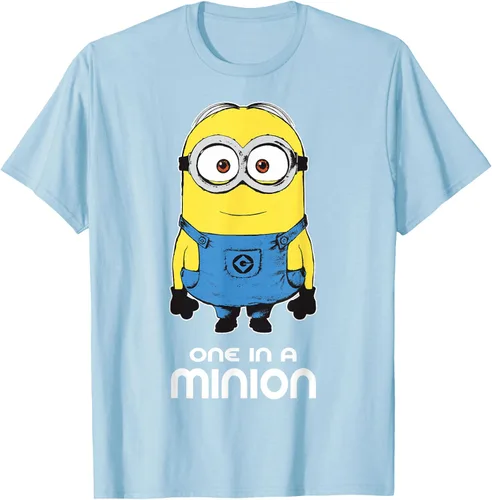Vista 88 de Despicable Me Camiseta estampada Minions Bob One in A Minion Negro