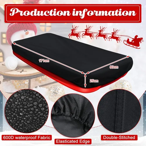 Vista 2 de Cubierta de viaje para pesca en hielo, cubierta de trineo 600d, impermeable, protector de almacenamiento de viaje para actividades al aire libre