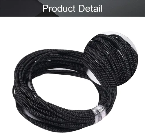 Vista 4 de Othmro Funda de cable trenzado expandible PET de 32.8 pies, protector de cable flexible de 2/25 pulgadas, funda de organización de cables