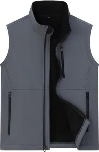 Vista 16 de Msmsse Chaleco ligero para hombre, con cuello alto, sin mangas, para senderismo, correr, golf