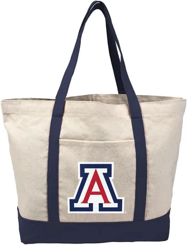 Vista 115 de Campus Lab Bolsa de lona con logotipo primario colegiado con bolsillo externo, bolsa de hombro reutilizable para ir de compras, playa Águilas A&m