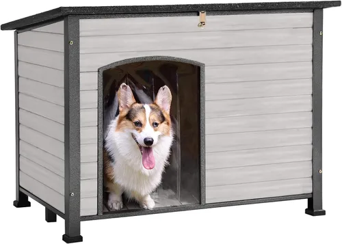 Vista 15 de 33.5" Heated Outdoor Dog House with Insulated Liner for Medium Breeds