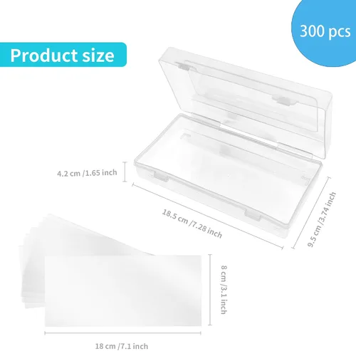 Vista 2 de 300 fundas de papel transparente para billetes, fundas individuales para coleccionistas, fundas protectoras de papel para billetes con estuche