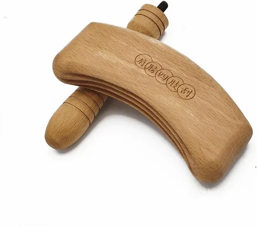 Vista 3 de barenx Herramienta de masaje Gua Sha de madera para liberar la espalda, piernas, brazos, dolor de hombro