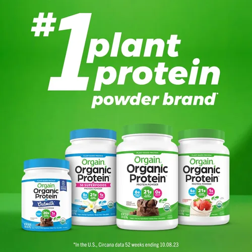 Vista 6 de Orgain Proteína orgánica vegana y orgánica + superalimentos en polvo, sabores de vainilla, proteína a base de plantas, sin gluten