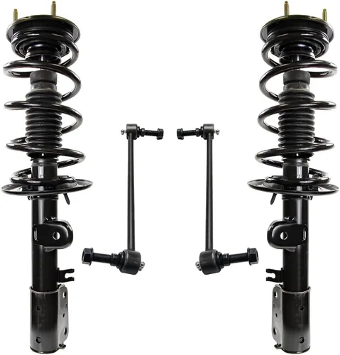Vista 60 de Detroit Axle - 4 barras estabilizadoras de puntales delanteros para Kia Forte Koup 10-13 12-13 Forte5, puntales y barras estabilizadoras de resorte