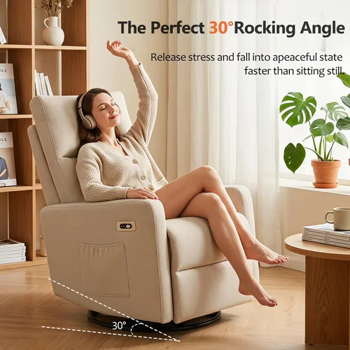 Vista 4 de Silla reclinable giratoria de pequeña potencia para guardería, sala de Marrón