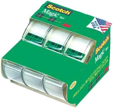 Vista 11 de Scotch Magic Tape, Dispensador recargable, 3/4" x 300", paquete de 3