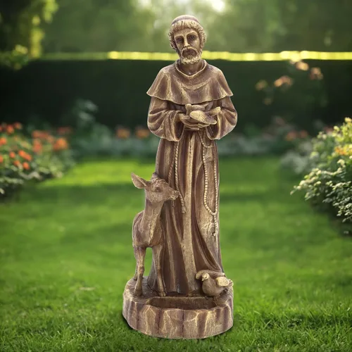 Vista 12 de LuxenHome - Estatua de Virgen María para exteriores, estatua religiosa de jardín de 30 pulgadas, estatua de la Santísima Madre al aire libre