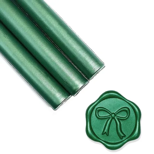 Vista 15 de UNIQOOO Mavailable - Varillas de cera para sellar con pistola de pegamento para sello de cera, dorado antiguo metálico, ideal para invitaciones
