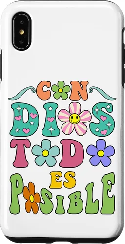 Vista 7 de Funda para iPhone 15 Con Dios Todo es Posible Camisa Cristiana Española para Mujer