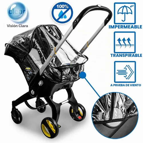 Vista 2 de Funda de lluvia para asiento de automóvil, compatible con cochecito