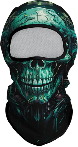 Vista 38 de Obacle Máscara Facial Pasamontañas para Hombres y Mujeres Ligera para Esquí, Caza, Ciclismo, Pesca Bear Cara Abierta Marrón