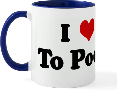 Vista 31 de CafePress Time To Poop Mugs Taza de café de cerámica de 11 oz (11.0 fl oz)