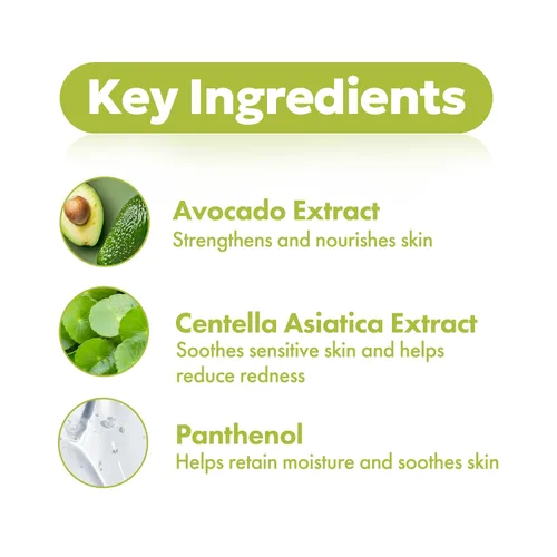 Vista 3 de FRUDIA Crema facial de alivio de aguacate (0.35 onzas), hidratante facial coreano calmante y calmante con 62% de extracto de aguacate, pantenol