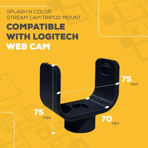 Vista 2 de Streamcam - Soporte de trípode compatible con Logitech Funda de cámara web y soporte para cámara web Accesorio para cámara web para PC