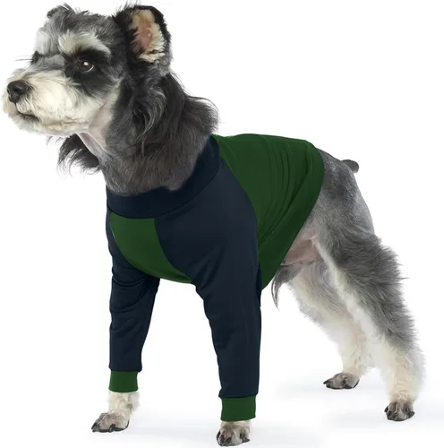 Vista 19 de LeLePet Traje de recuperación para perros para las patas delanteras, manga para perros para detener la lamida, protector de codo para lesiones