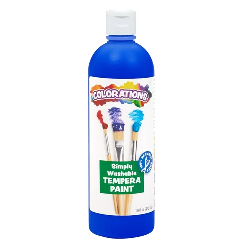 Vista 17 de Colorations WSTAP Pintura de témpera lavable, 16 onzas líquidas, verde manzana, no tóxica, vibrante, atrevida, pintura para niños, manualidades