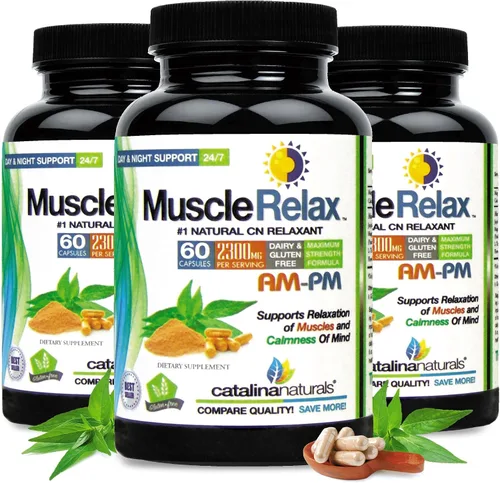 Vista 6 de El relajante muscular natural original AM-PM 24/7 natural día/noche grande 2,300 mg de fuerza máxima, más glicinato de magnesio - el embalaje puede