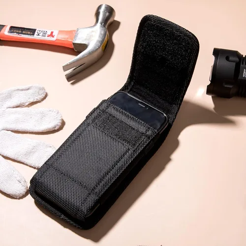 Vista 5 de PiTau Funda para iPhone SE, iPhone 8, 7, 6s, 6 con clip para cinturón, correa de transporte para cinturón