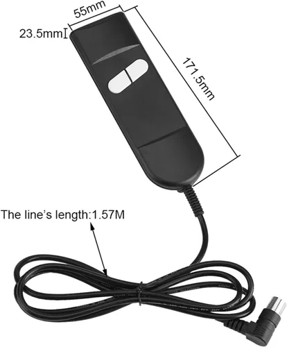 Vista 2 de Nikou Remote Hand Controller with 2 Button 5-Pin Connection for Okin Med-Lift, Berkline, Pride, Golden and More Lift Chair Power Recliners