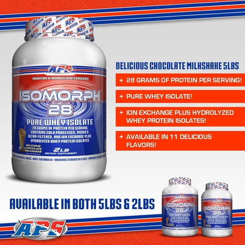 Vista 4 de APS Nutrition Isomorph 28 Batido de chocolate, 2 libras