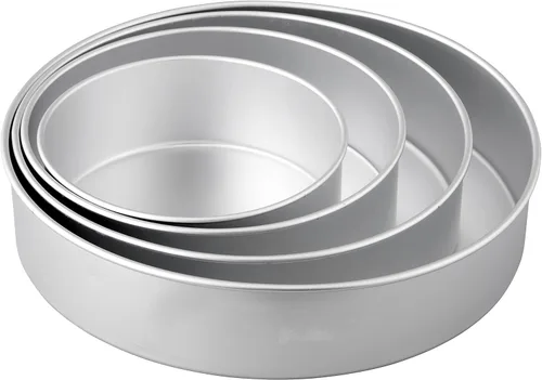 Vista 11 de Wilton juego de ollas de aluminio de 2 9 pulgadas para hornear tartas circulares, 9 x 2, Multicolor