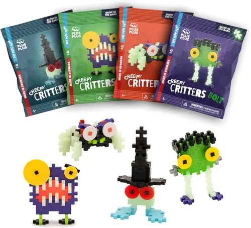 Vista 8 de PLUS PLUS Critter Fun Pack, Original - Juego de bloques de construcción de rompecabezas 3D, 160 piezas entrelazadas, actividades divertidas