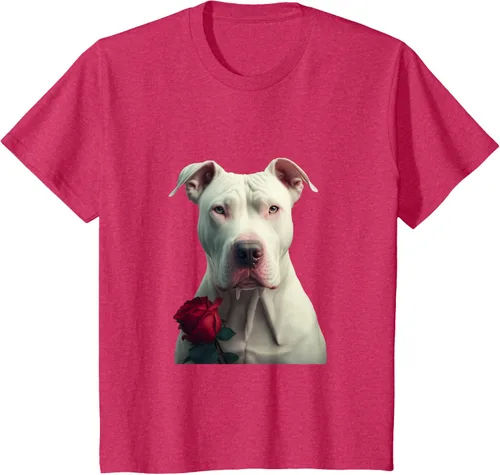 Vista 55 de Dogo Argentino Valentines Day Camiseta, Negro