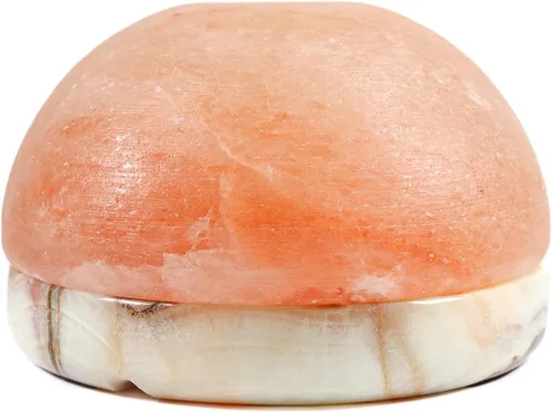Vista 8 de Himalayan Secrets® Lámpara de cúpula de sal para calentar manos y pies (base de piedra Tavera de 7 pulgadas (Mini))