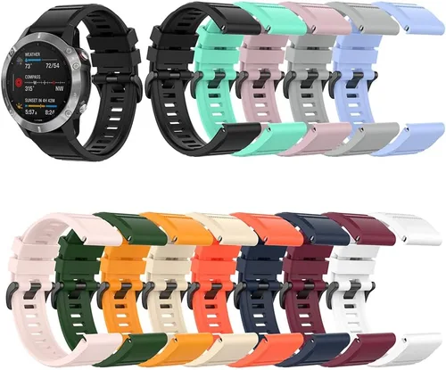 Vista 8 de REYDA Correa de silicona compatible con Garmin Fenix 7/7 Pro/6/6 Pro/5/5 Plus, 0.866 pulgadas de ajuste rápido, correa de silicona deportiva