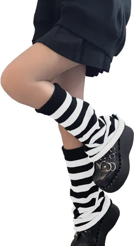 Vista 20 de Sexybody Calentadores de piernas para mujer, Y2K Kawaii con estampado de araña, gótico, Harajuku, Lolita, elegantes y bonitos, calcetines japoneses