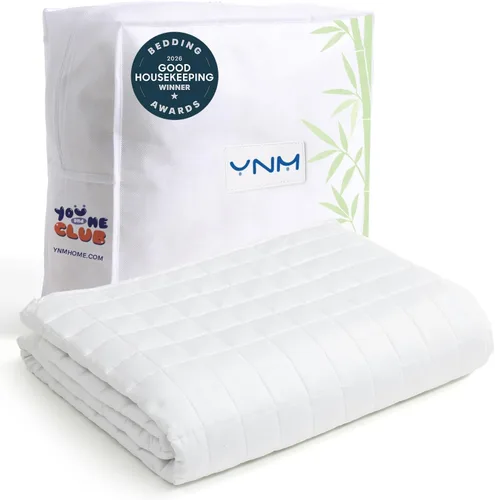 Vista 33 de YnM Manta con peso refrescante para adultos, manta pesada de 10 libras para una persona de 90 libras, perfecta para personas que duermen con calor