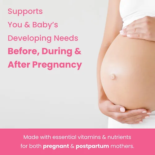 Vista 9 de Gomitas de vitaminas prenatales con DHA Vitaminas prenatales veganas para mujeres con Omega 3, metilfolato, colina y D3, vitaminas