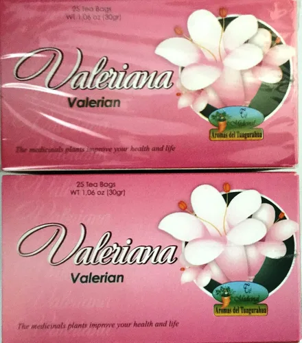 Vista 4 de Valeriana Té. 25 bolsitas de té. Té de valeriana. Paquete de 2 (50 bolsas de té en total) (50 bolsas)