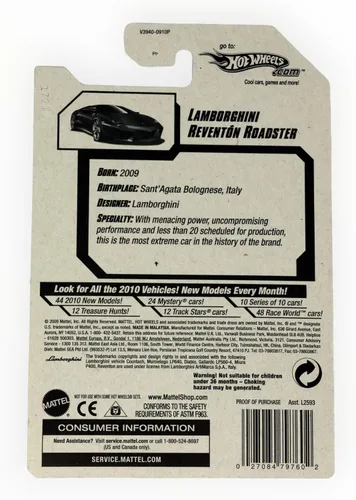 Vista 2 de Hot Wheels Lamborghini Reventon Roadster - 2010 Nuevos modelos 23/44 - Gris 23/240