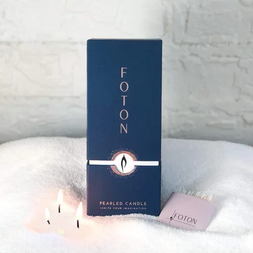 Vista 19 de Foton Pearled Candle - Vela de cera en polvo de 18 onzas – Velas de arena de cera en polvo con aroma a abeto navideño festivo, no tóxicas, de larga