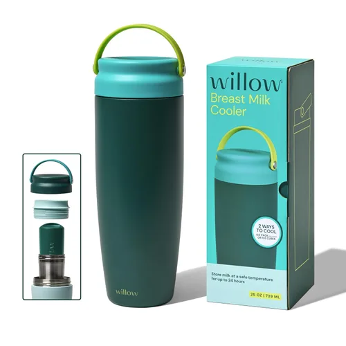Vista 10 de Willow - Enfriador portátil de leche materna de 25 onzas - Mantiene la leche materna fría durante 24 horas - Acero inoxidable - Uso con bolsa