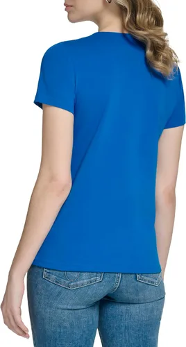 Vista 3 de Calvin Klein Blusa de manga corta de punto para mujer
