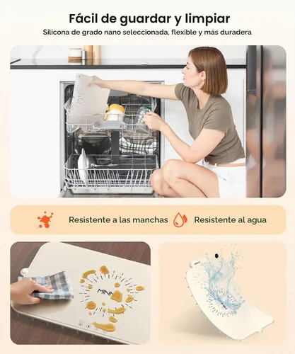 Vista 3 de Tapete impermeable para calentar alimentos, bandeja de calefacción eléctrica que cambia de color con control de temperatura de 6 niveles